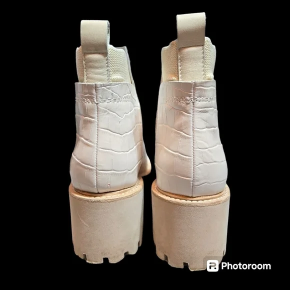 Dolce Vita Huey Boot in Ivory Crocodile Size 8.5 - Picture 3 of 10